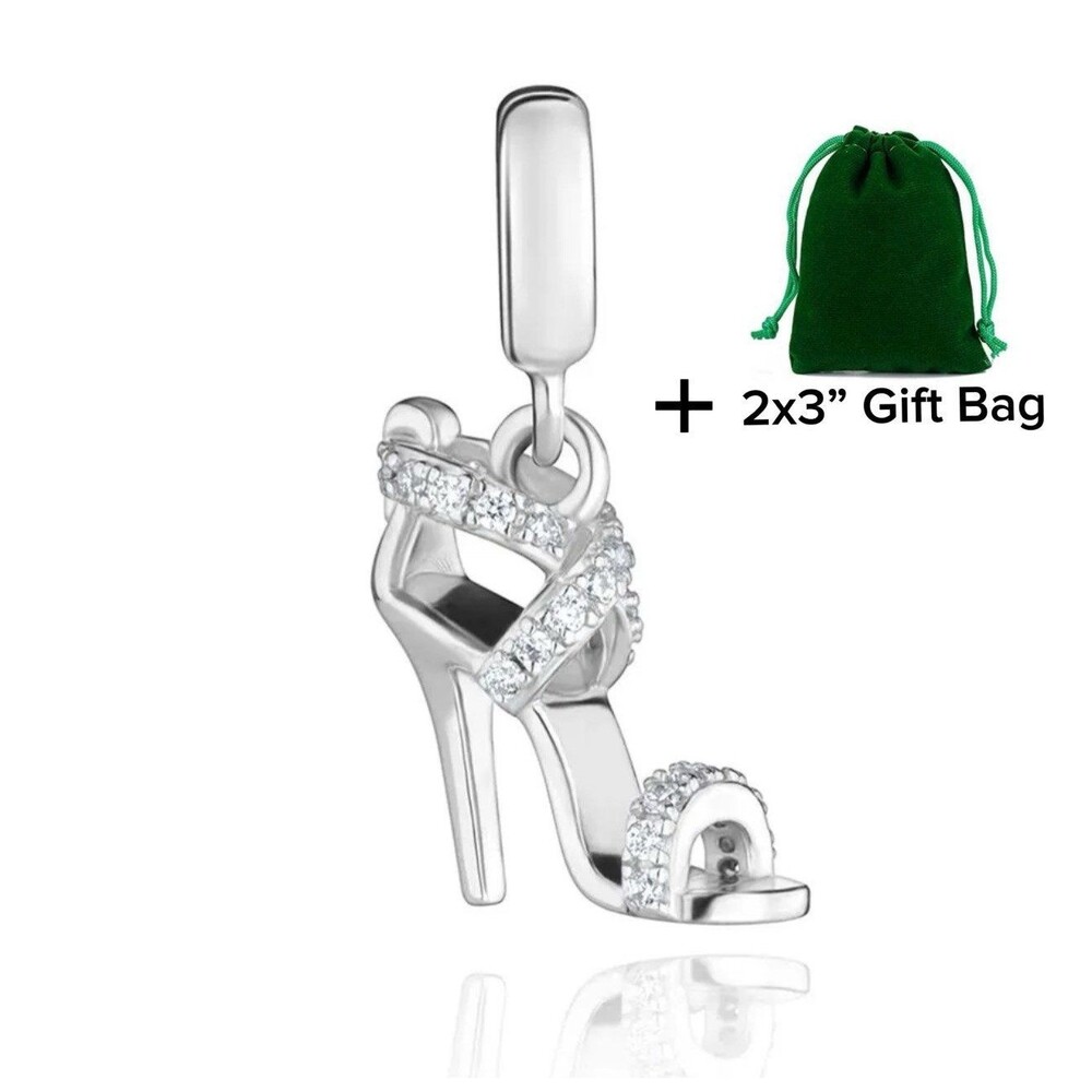 High Heel Shoe Dangle Charm | 925 Silver | Brand New